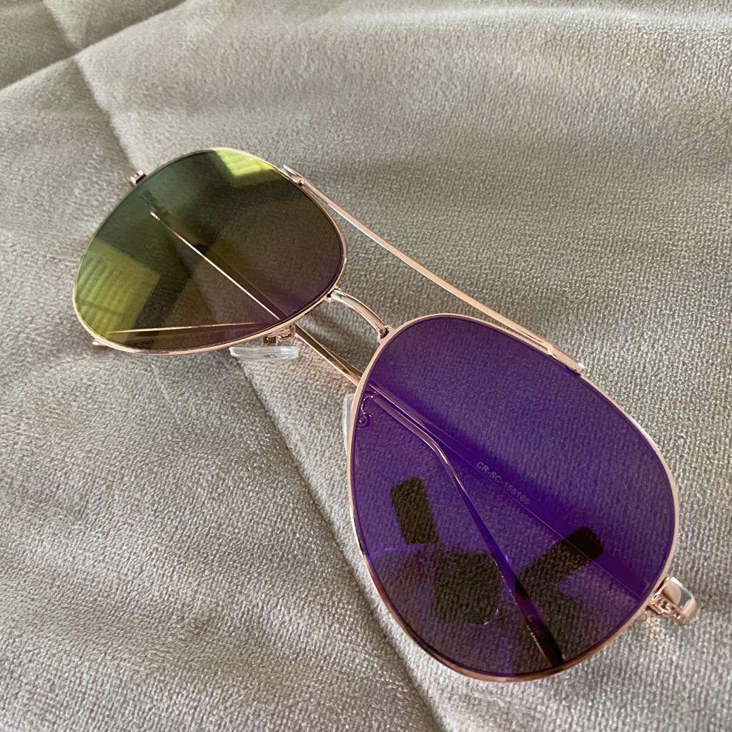 Mirrored Aviator Sunglasses Gold